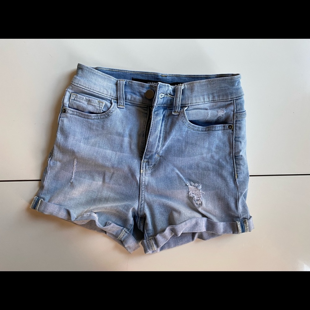 Harper denim high waisted shorts